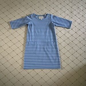 Sail to Sable Blue Striped Dress 10 NEVER WORN